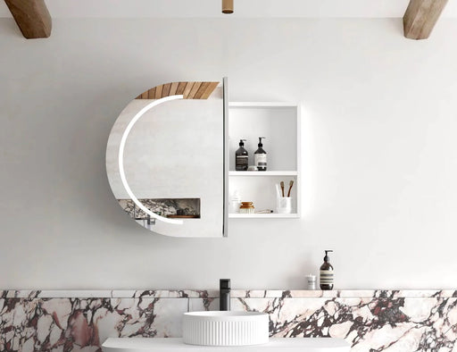 LED Bondi Shaving Cabinet Matte White 900x600 Otti Australia