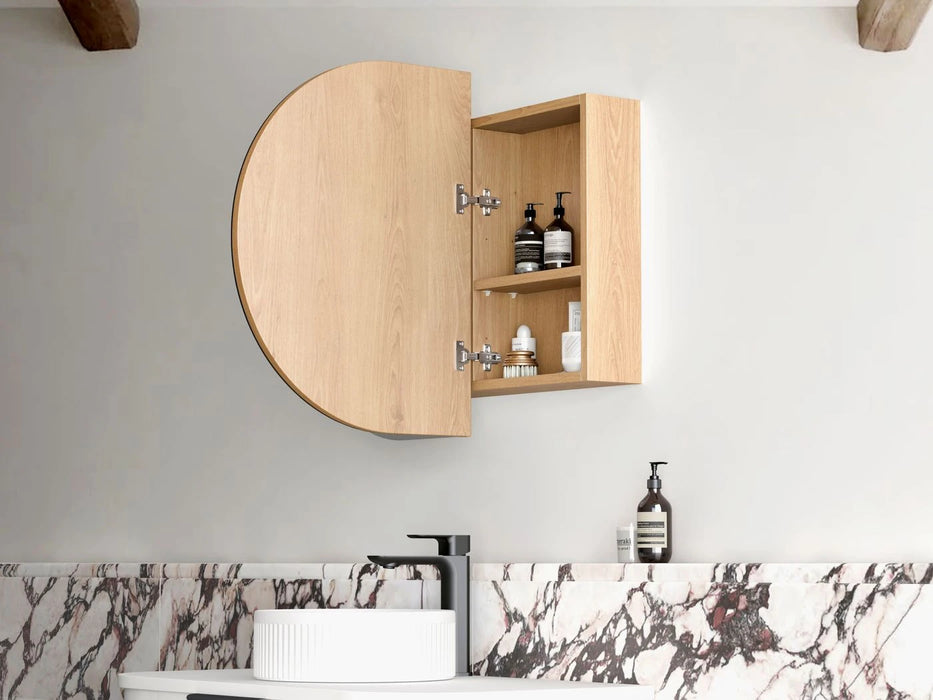 LED Bondi Shaving Cabinet Natural Oak 900x600 Otti Australia