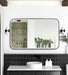 LED Newport Mirror Black Soft Square 1200x750mm Otti Australia