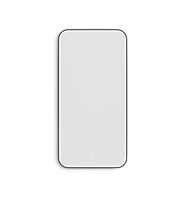LED Newport Mirror Black Soft Square 1500x750mm Otti Australia