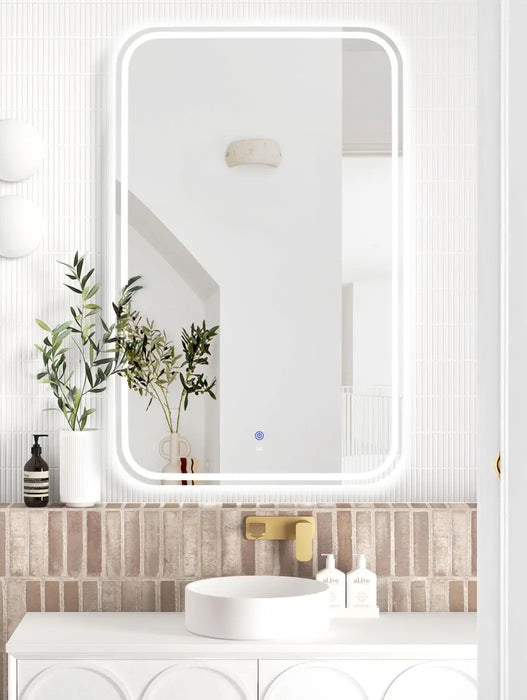 LED Newport Mirror Frameless Soft Square 1200x750mm Otti Australia