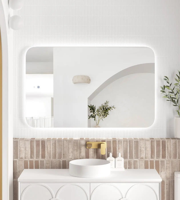 LED Newport Mirror Frameless Soft Square 1200x750mm