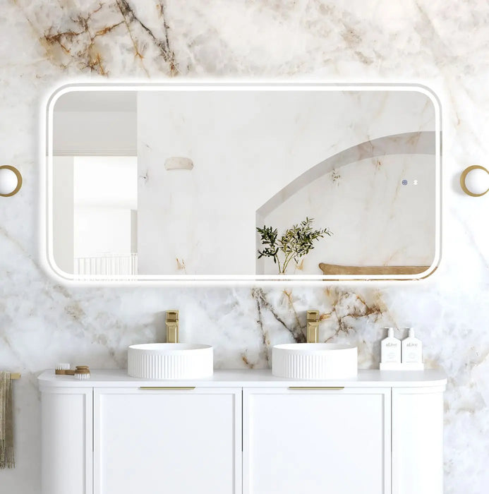 LED Newport Mirror Frameless Soft Square 1500x750mm Otti Australia