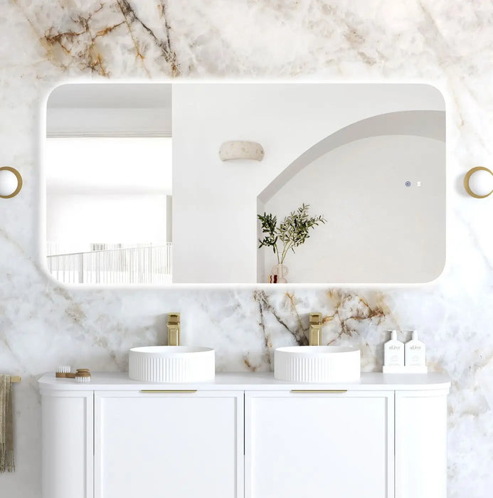 LED Newport Mirror Frameless Soft Square 1500x750mm