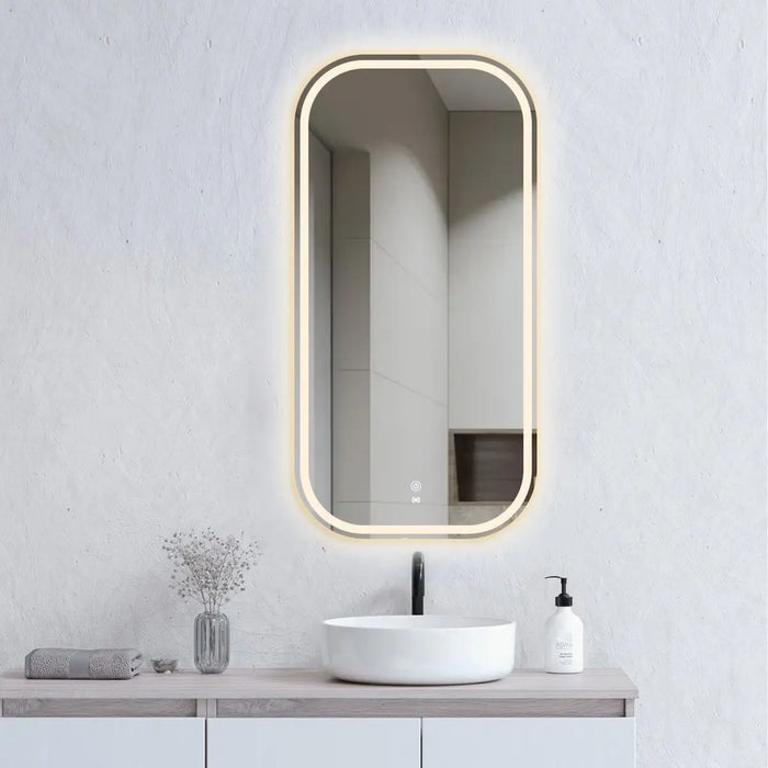 LED Newport Mirror Frameless Soft Square 900x450mm Otti Australia