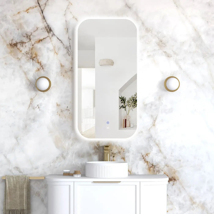 LED Newport Mirror Frameless Soft Square 900x450mm