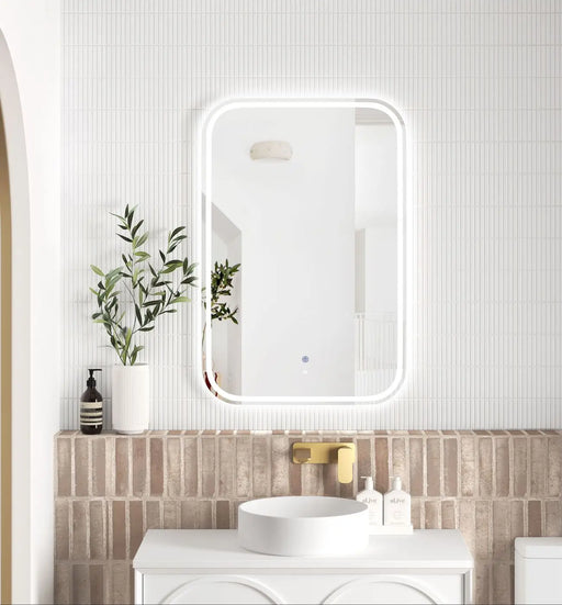 LED Newport Mirror Frameless Soft Square 900x600mm Otti Australia