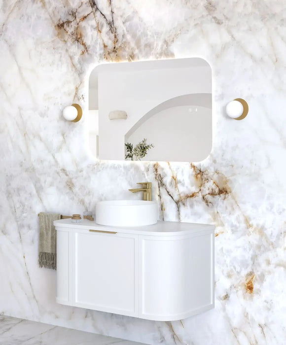LED Newport Mirror Frameless Soft Square 900x600mm