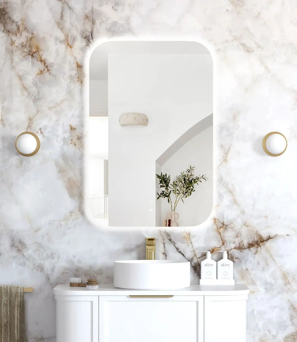 LED Newport Mirror Frameless Soft Square 900x600mm