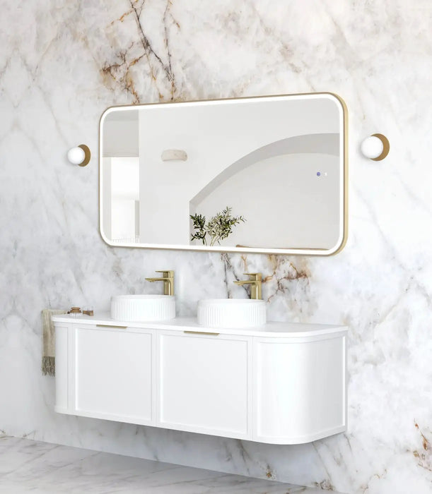 LED Newport Mirror Gold Soft Square 1500x750mm Otti Australia