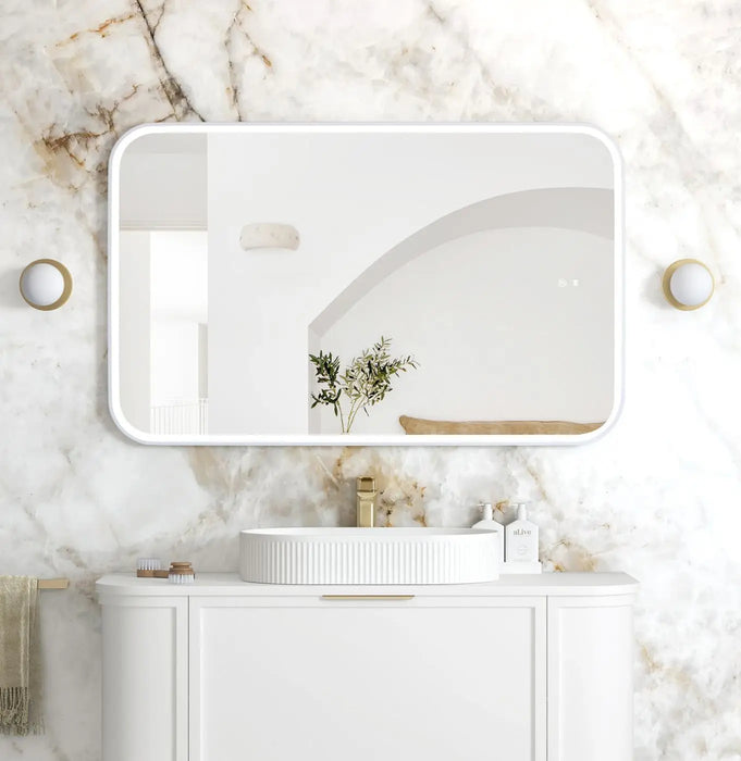 LED Newport Mirror White Soft Square 1200x750mm Otti Australia