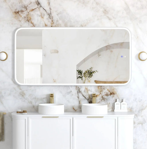 LED Newport Mirror White Soft Square 1500x750mm Otti Australia