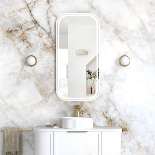 LED Newport Mirror White Soft Square 900x450mm Otti Australia