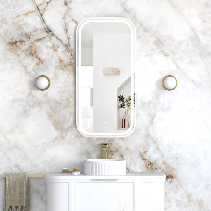 LED Newport Mirror White Soft Square 900x450mm Otti Australia