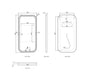 LED Newport Mirror White Soft Square 900x450mm Otti Australia