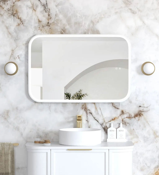 LED Newport Mirror White Soft Square 900x600mm Otti Australia