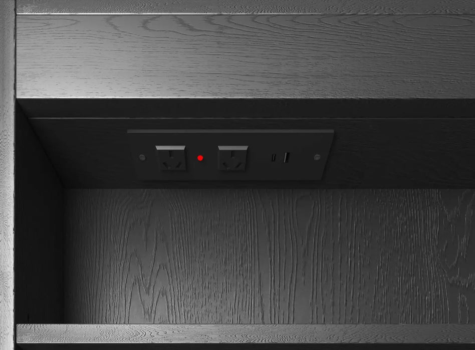 LED Newport Shaving Cabinet Black Oak 900 x 750mm Otti Australia