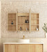 LED Newport Shaving Cabinet Natural Oak 1200 x 750mm Otti Australia