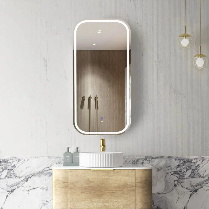 LED Newport Shaving Cabinet Natural Oak 900 x 450mm Otti Australia