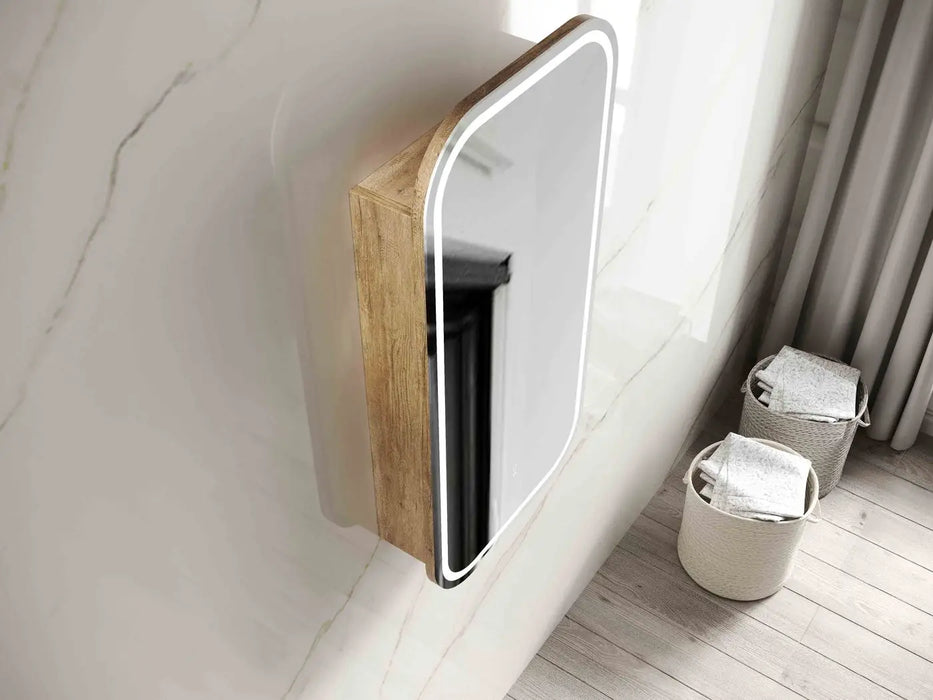 LED Newport Shaving Cabinet Natural Oak 900 x 450mm Otti Australia