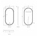 LED Noosa Metal Frame Mirror Brushed Gold 900 x 450mm Otti Australia