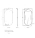 LED Noosa Oval Frameless Mirror 1500x750mm Otti Australia