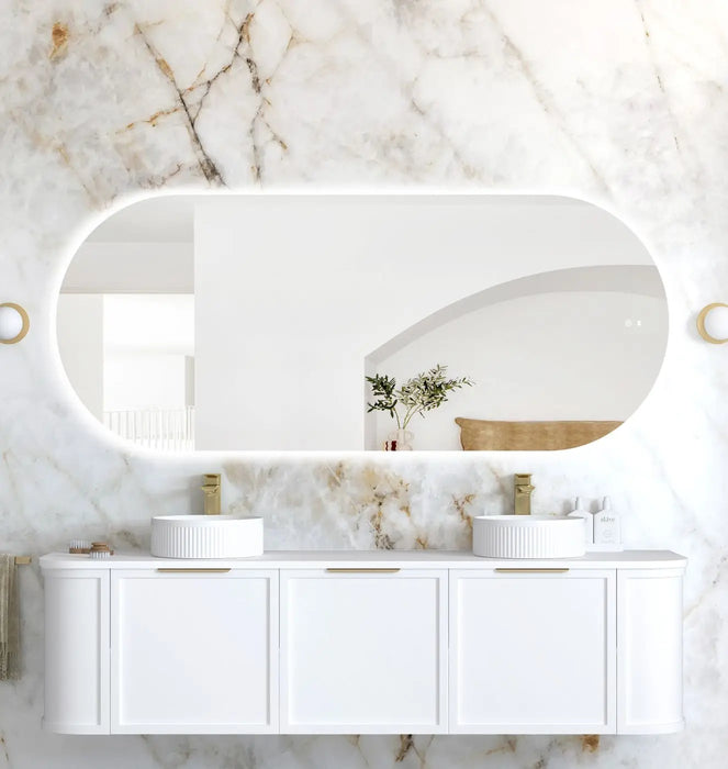 LED Noosa Oval Frameless Mirror 1800x750mm Otti Australia