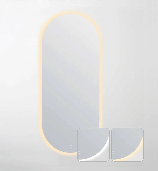 LED Noosa Oval Frameless Mirror 1800x750mm Otti Australia