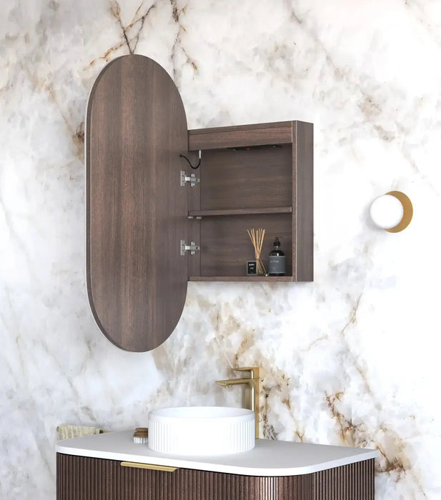 LED Noosa Sable Walnut Shaving Cabinet – Premium Edition