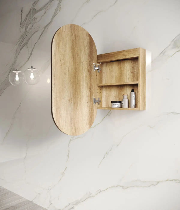 LED Noosa Shaving Cabinet Natural Oak 900 x 450mm Otti Australia
