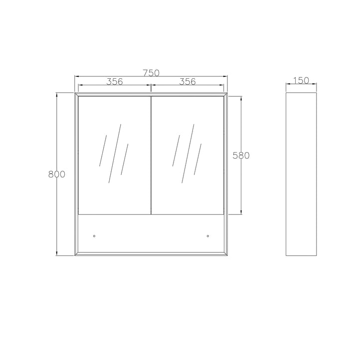 Marlo Shaving Cabinet 750 Otti Australia