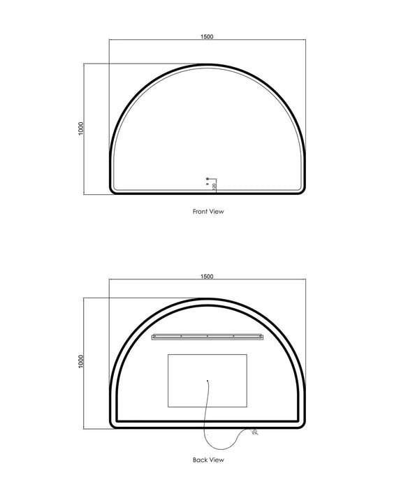 Moonlight Archie LED Gold Metal Frame Mirror 1000x1500mm Otti Australia