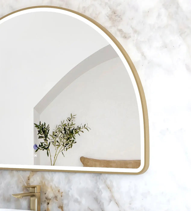 Moonlight Archie LED Gold Metal Frame Mirror 800x1200mm Otti Australia