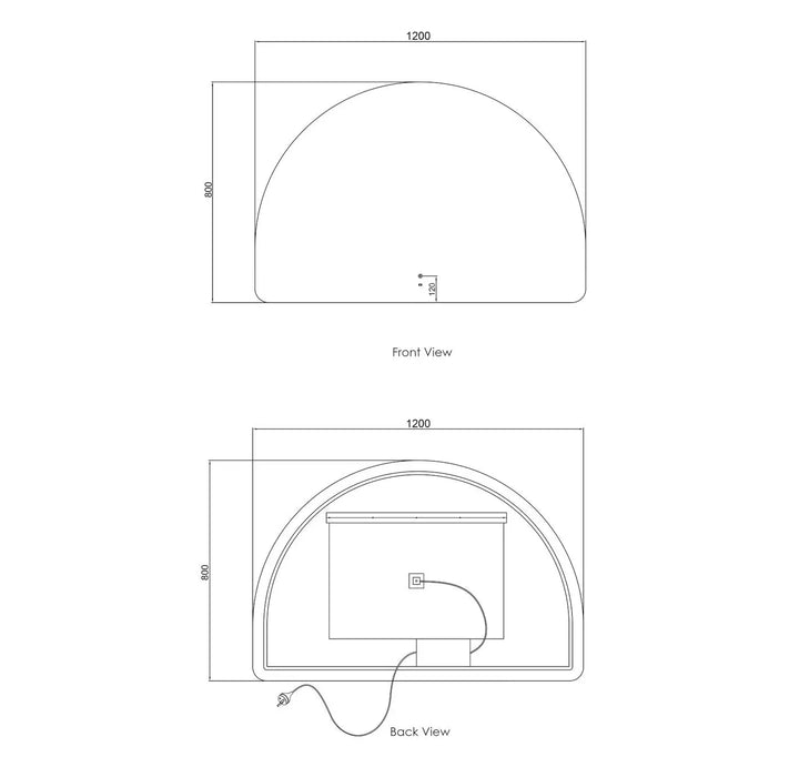 Moonlight Archie LED Mirror 800x1200mm Otti Australia