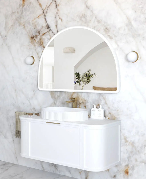 Moonlight Archie LED White Metal Frame Mirror 800x1200mm Otti Australia