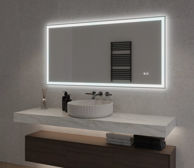 NEXUS Rectangle front and back lit LED frameless Mirror - Masterpiece Mirrors