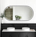 Noosa LED Metal Frame Mirror Matte Black Oak 1500x750mm Otti Australia