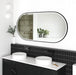 Noosa LED Metal Frame Mirror Matte Black Oak 1500x750mm Otti Australia