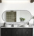 Noosa LED Metal Frame Mirror Matte Black Oak 1800x750mm Otti Australia