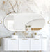Noosa LED Metal Frame Mirror Matte White 1800x750mm Otti Australia