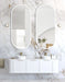 Noosa LED Metal Frame Mirror Matte White 1800x750mm Otti Australia