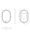 Noosa LED Metal Frame Mirror Matte White 900x600mm Otti Australia
