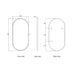 Noosa Oval Framed Black Mirror 1200x600 Otti Australia