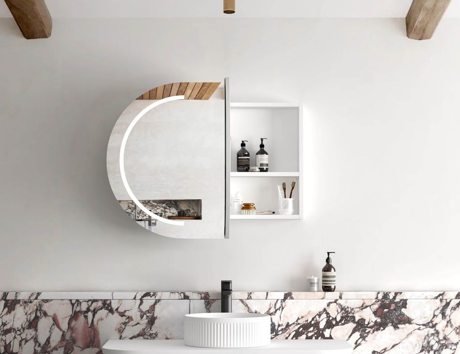 LED Bondi Shaving Cabinet Matte White 900x600