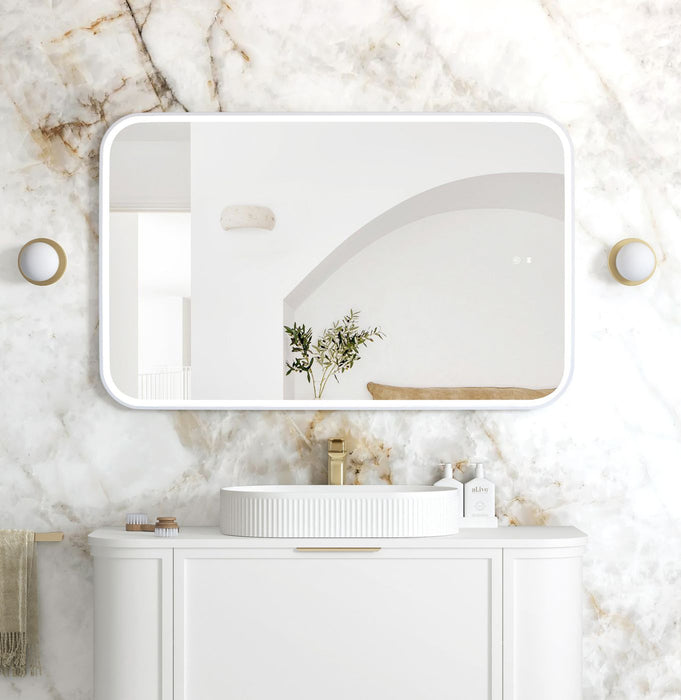 LED Newport Mirror White Soft Square 1200x750mm