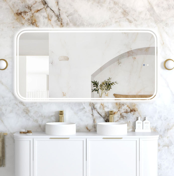 LED Newport Mirror Frameless Soft Square 1500x750mm