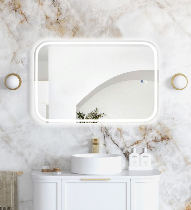 LED Newport Mirror Frameless Soft Square 900x600mm