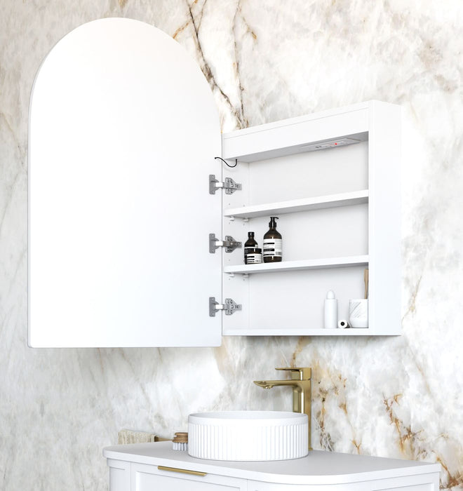 LED Archie Shaving Cabinet Matte White