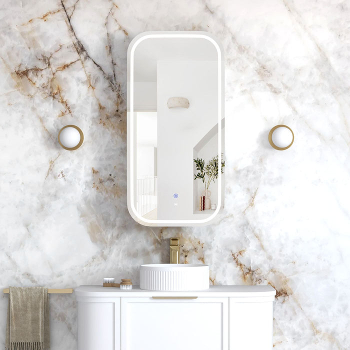 LED Newport Shaving Cabinet Matte white