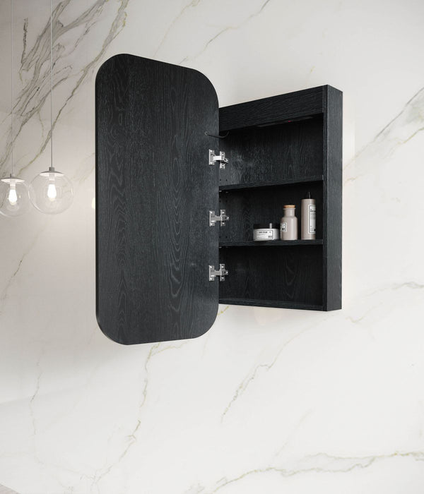 LED Newport Mirror Black Soft Square 900x450mm